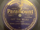 Blind Lemon Jefferson. Got The Blues. Long Lonesome Blues. Paramount. Blues 78