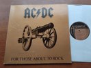 CANADA  AC/DC For Those About To Rock ORIG 1981 EMBOSSED Atlantic XSD 11111 LP