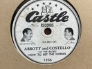 COMEDY 78 RPM, ABBOTT AND COSTELLO, MUDDER AND FODDER/HOW TO BET ON HORSES