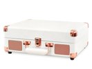 Victrola Journey Bluetooth Suitcase Record Player with Turntable White/Rose Gold