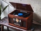 Victrola Navigator 8-In-1 Classic Bluetooth Record Player Turntable - Brown