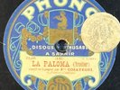Mlle Cosategui : La Paloma / M. Weber : L'Angélus de la mer DISQUE 78 RPM PHONO