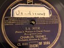 Charles Trenet La Mer / Seul depuis toujours / Columbia 78