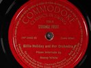 Billie Holiday COMMODORE 526 E LAMINATED PRESSING Strange Fruit PRE WAR JAZZ 78
