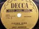 SLEIGH RIDE 78 RPM Record Leroy Anderson Decca Gold Label 1951 Christmas TESTED