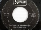 ISLEY BROTHERS 45 Who's That Lady on United Artists northern soul Orig.  Mc 1135