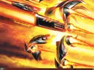 JUDAS PRIEST - FIREPOWER (19075804871) RED/YELLOW WITH BLACK MARBLE 500 ONLY 2LP