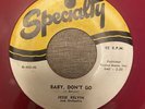 Red Wax R&B Doo Wop 45 Jesse Belvin - Baby Don't Go/Confusin' Blues SPECIALTY
