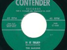 SAXONS - Is It True? / Rock And Roll Show - CONTENDER - Doo Wop R&B 45