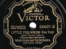Victor #24407: Isham Jones' Or.-Little You Know/Leo Reisman Or-This Is Romance E