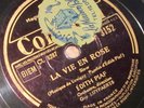 78 RPM EDITH PIAF LA VIE EN ROSE COLUMBIA DF 3152