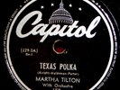Martha Tilton Texas Polka / I'll Walk Alone 78 PLAY GRADED Fully Tested