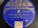 Rare 78rpm record, V+ , THE RHYTHM MANIACS : Raisin' the roof , Decca F. 1542