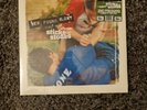 NEW FOUND GLORY STICKS & STONES VINYL LP CLEAR RED WITH BLUE SPLATTER. LE/1000