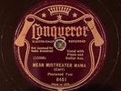 Conq 8451 Pinewood Tom ( Josh White) MEAN MISTREATER MAMA Blues  1933 78 rpm  E