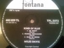 MILES DAVIS - KIND OF BLUE LP / RARE UK 1ST PRESS MONO FONTANA ET TAX CODE 1L 2L