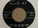 BARRY DARVELL Teen Rockabilly 45 SEEK AND YOU WILL YOU FIND   COLT 45