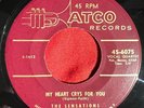 The Sensations - Cry Baby Cry / My Heart Crys For You - Atco RARE ORIG DOOWOP 45