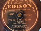 thin EDISON 14002 VAUGHN DE LEATH FEELING I'M FALLING  1929 78 rpm RARE  E+