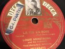 Louis Armstrong La vie en rose / C’est si bon / Decca 78