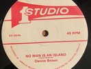 DENNIS BROWN / SILVER TONES No Man Is An Island 12'' on Studio One rare reggae