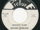 RICHIE MORELAND & PYRAMIDS - Mailman Blues - PICTURE - Rockabilly 45