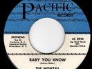 MONZAS - BABY YOU KNOW/WHERE IS LOVE - CAROLINA SWEET SOUL BEACH MUSIC 45 - HEAR
