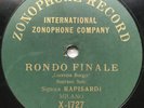 Signora Rapisardi - 10” Single Side Green  Zonophone X 1727 - Rondo Finale