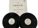 New Order Substance Vinyl Record LP EX Embossed Letters Double Album 12” X2