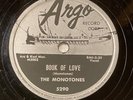 The MONOTONES - Book Of Love / You Never Loved Me 78 RPM 10