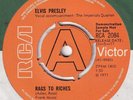70s ELVIS PRESLEY rags to riches Rare 1971 UK Demo Promo DJ Copy 7