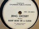 BING CROSBY Ridin' Herd on a cloud SAUNDERS PUBLICATIONS DEMO 10