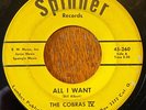RARE OHIO GARAGE 45 THE COBRAS IV all I Want / time Is The Master SPINNER 260 F