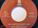 MARVIN HOLMES -YOU BETTER KEEP HER  ORIGINAL BROWN DOOR VINYL 45 NORTHERN SOUL