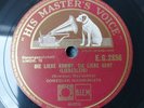 RAR COMEDIAN HARMONISTS Schellackplatte HMV,78,Menuett/Die Liebe kommt,die Liebe