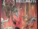 SLAYER Hell Awaits (LP 1985 Roadrunner) signed HANNEMAN ARAYA KING Made in NL