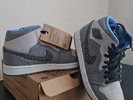 Nike Air Jordan 1 Mid SE Crater Grey University Blue UK 9