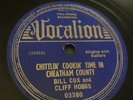 COUNTRY Vocalion 78 RPM Bill Cox & Cliff Hobbs - Chittlin Cookin Time 03380 V+