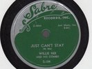 BLUES 78:WILLIE NIX, ALL BY YOURSELF/JUST CAN'T STAY/Sabre S-104/excellent cond.