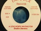 Shakin Stevens 45 A Love Worth Waiting For FAT DUCK Stray Cats LUCKY CHARM Rare