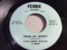 LITTLE DADDY WALTON & SONS-PENNIE 555-SPEND MY MONEY-DETROIT HARMONICA BLUES 45