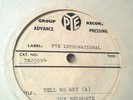 THE BELMONTS TELL ME WHY ORIGINAL 1961 PYE RECORDS DOUBLE SIDED ACETATE