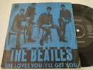 Mega rare The Beatles single 45 She Loves You Dark Blue R 5055 Sweden VG+/VG++