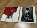 Rihanna anti White vinyl record Urban Outfitter UO M/VG Autograph Signed Print