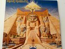 IRON MAIDEN POWERSLAVE 1984 TEXTURED SLEEVE MERCH SHEET EMI