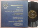 THIBAUD / CASADESUS - VOX PL 6450 - CHAUSSON - POEME / FAURÉ - BALLADE