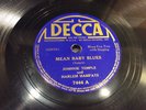 JOHNNIE TEMPLE & HARLEM HAMFATS-DECCA 7444-MEAN BABY BLUES/PIMPLE BLUES-PREWAR