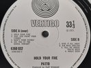 Patto Hold Your Fire Original uk SPIREL VERTIGO  NEAR MINT