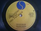 TALKING HEADS PSYCHO KILLER NEW FEELING SIRE SAM 108 BRIAN ENO NEW WAVE PROMO