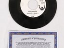 Blue Moon / Don't by Allen (Bo) Story, Berry Gordy owned w COA, 45 rpm 7